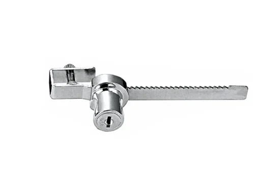 CERRADURA PARA VITRINA CORREDIZA 140MM NIQUELADA